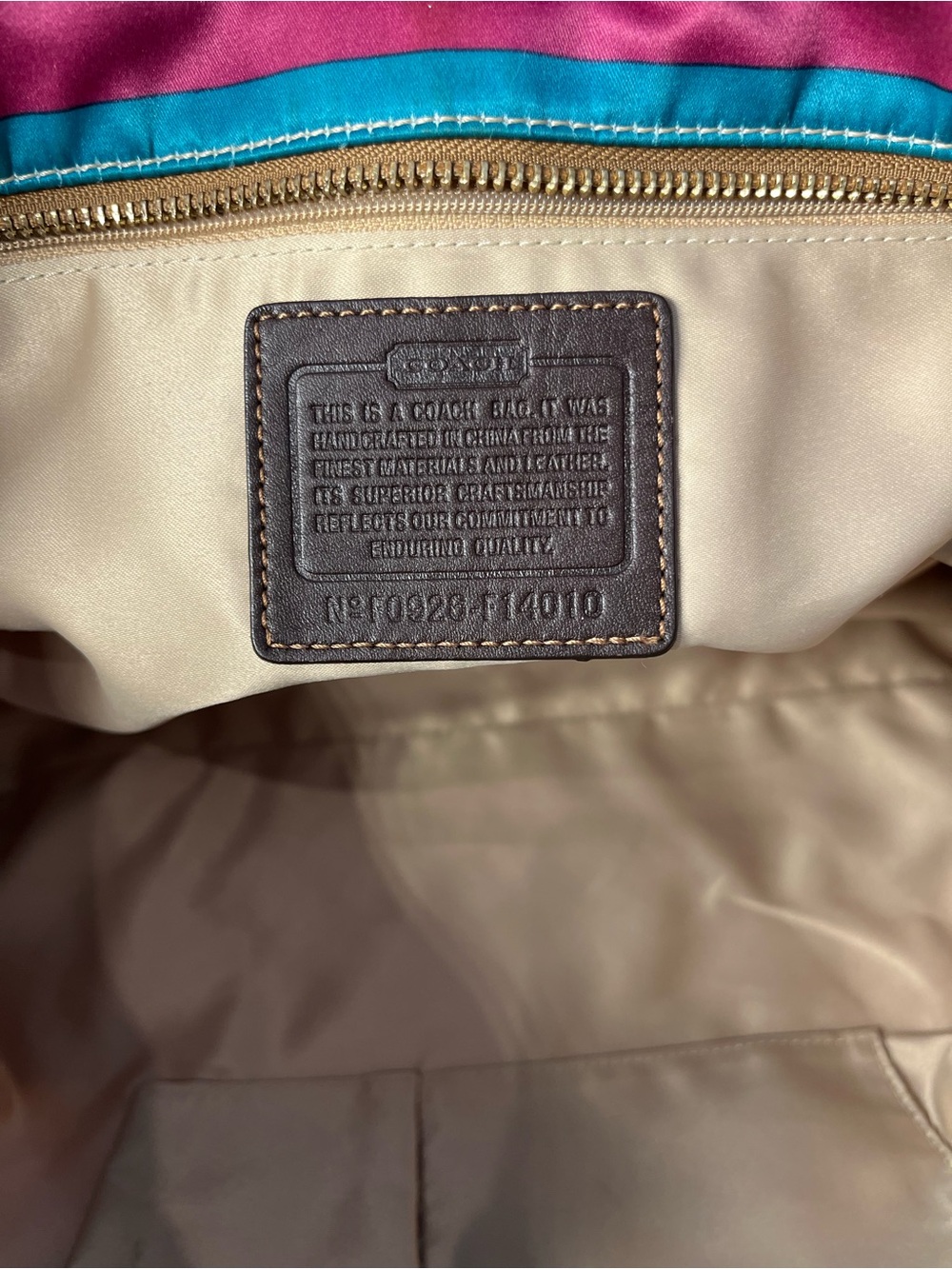 Coach Legacy Striped Sateen Tote - Picture 15 of 17